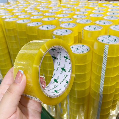 工場 オーダーメイド BOPP 黄色い 黄色い 梱包 粘着 密封テープ